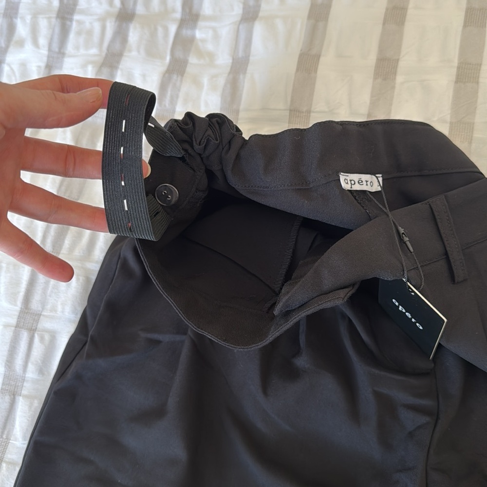 Apero Black Wide Leg Maternity Pants - Picture 8 of 10